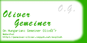 oliver gemeiner business card